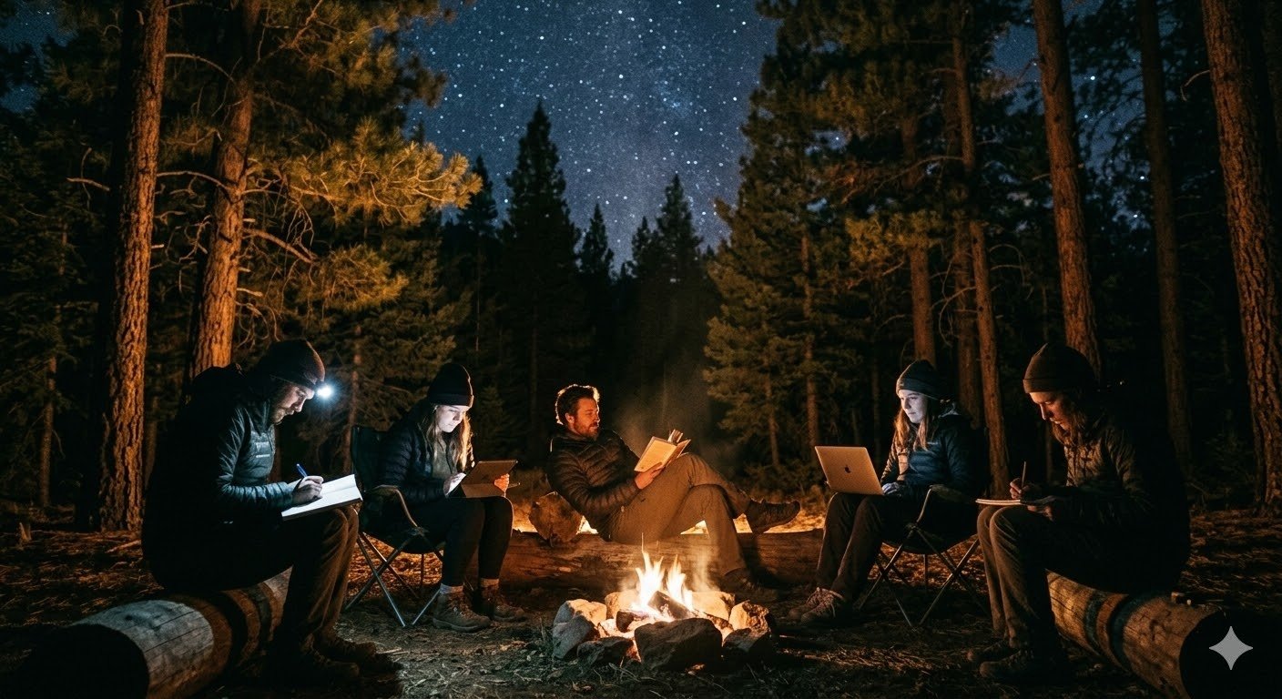 A campfire gathering